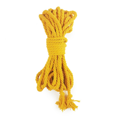 фото Хлопковая веревка BDSM 8 метров, 6 мм, цвет желтый SO5214