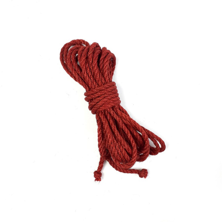 фото Джутовая веревка BDSM 8 метров, 6 мм, цвет красный SO5201