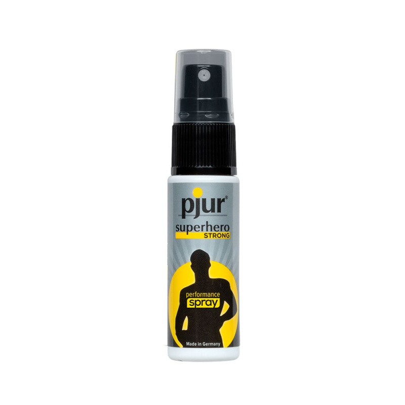 фото Пролонгирующий спрей pjur Superhero Strong Spray 20 ml, с экстрактом имбиря, впитывается в кожу PJ12920