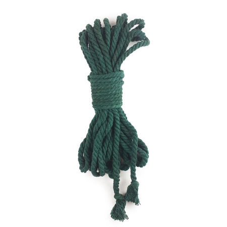 фото Хлопковая веревка BDSM 8 метров, 6 мм, цвет зеленый SO5211