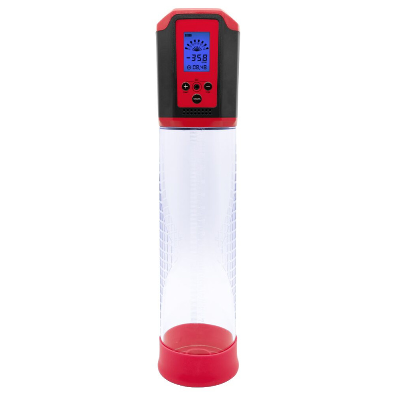 фото Автоматическая вакуумная помпа Men Powerup Passion Pump Red, LED-табло, перезаряжаемая, 8 режимов SO6226