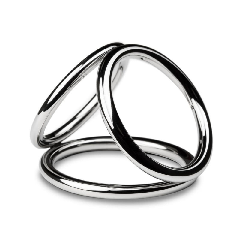 фото Тройное эрекционное кольцо Sinner Gear Unbendable - Triad Chamber Metal Cock and Ball Ring - Large SO4617
