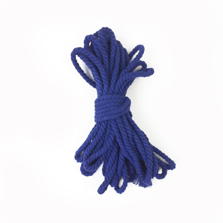 фото Хлопковая веревка BDSM 8 метров, 6 мм, цвет синий SO5210