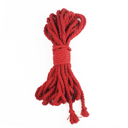 фото Хлопковая веревка BDSM 8 метров, 6 мм, цвет красный SO5208