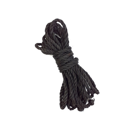 фото Джутовая веревка BDSM 8 метров, 6 мм, цвет черный SO5175