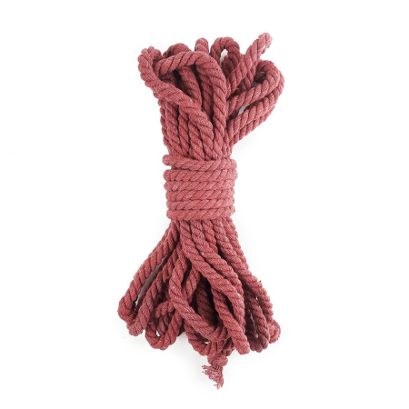 фото Хлопковая веревка BDSM 8 метров, 6 мм, цвет бургунд SO5209