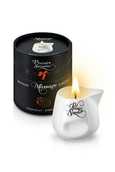 купить Массажная свеча Plaisirs Secrets Chocolate (80 мл) подарочная упаковка, керамический сосуд