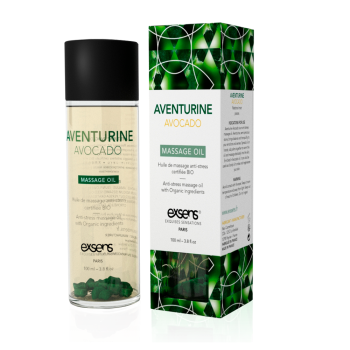 купити Масажна олія EXSENS Aventurine Avocado (антистрес з авантюрином) 100мл, натуральна