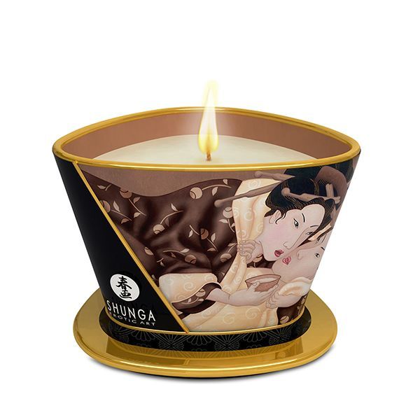 купить Массажная свеча Shunga Massage Candle - Intoxicating Chocolate (170 мл) с афродизиаками