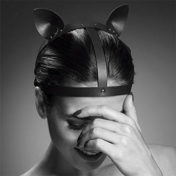 купить Маска кошечки Bijoux Indiscrets MAZE - Cat Ears Headpiece Black, экокожа