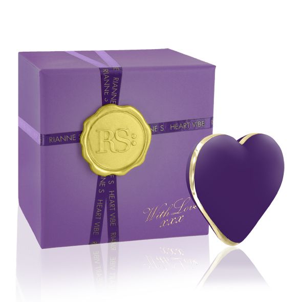 Вібратор-серце Rianne S: Heart Vibe Purple, 10 режимів роботи, медичний силікон, подарункова упаковк