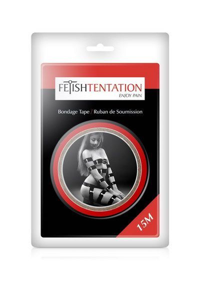 купить Скотч для бондажа Fetish Tentation Red (15 м), не липнет к коже и волоскам, только сам к себе