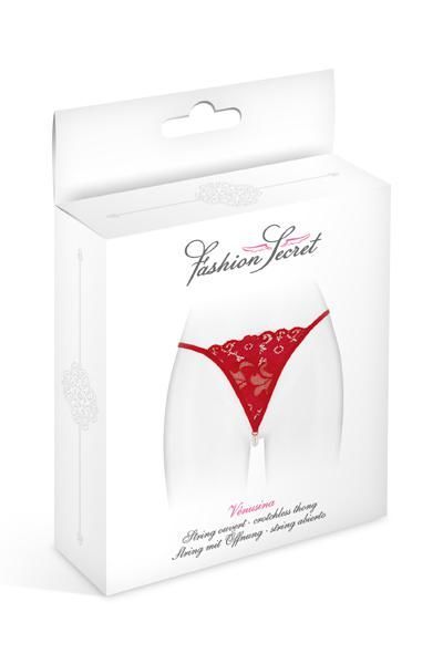 купить Трусики-стринги с жемчужной ниткой Fashion Secret VENUSINA Red