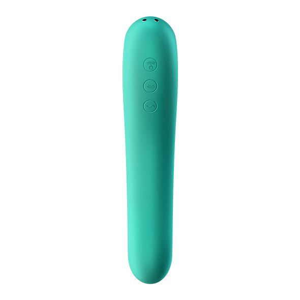 купить Вакуумный стимулятор с вибрацией Satisfyer Dual Kiss Green