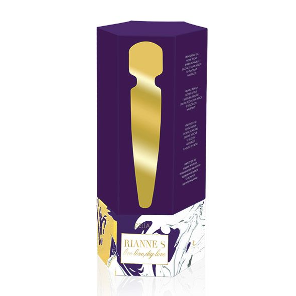 купить Вибромассажер Rianne S: Bella Mini Wand Purple, 10 режимов работы, медицинский силикон