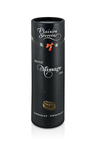 купить Массажное масло Plaisirs Secrets Chocolate (59 мл) с афродизиаками, съедобное, подарочная упаковка