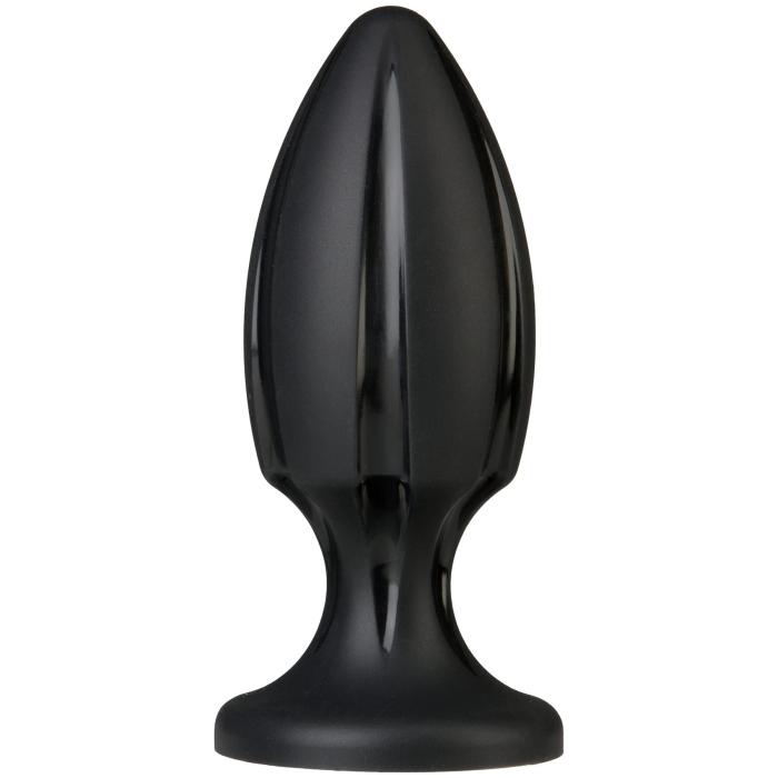 купить Анальный плаг с каналами для смазки Doc Johnson Platinum Premium Silicone - The Rocket - Black