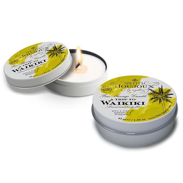 купить Массажная свечa Petits Joujoux - Waikiki Beach - Coconut and Pineapple (43 мл) с афродизиаками