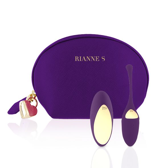 купить Виброяйцо Rianne S: Pulsy Playball Deep Purple с вибрирующим пультом Д/У, косметичка-чехол