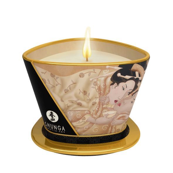 купить Массажная свеча Shunga Massage Candle - Vanilla Fetish (170 мл) с афродизиаками
