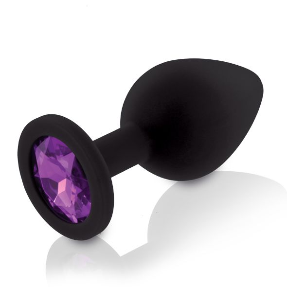 купить Набор анальных пробок с кристаллом Rianne S: Booty Plug Set Black, диаметр 2,7см, 3,5см, 4,1см