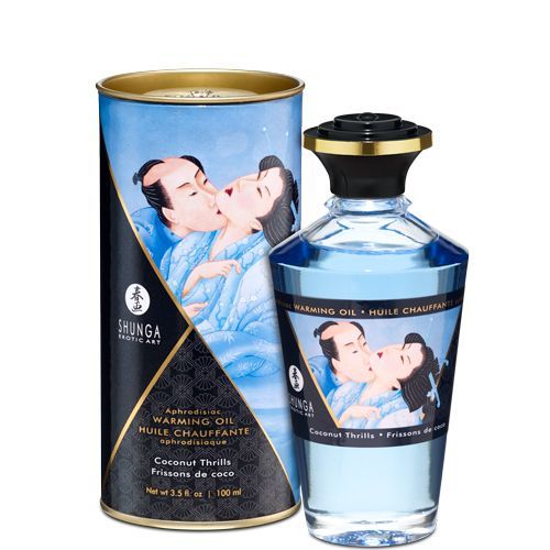 купить Разогревающее масло Shunga Aphrodisiac Warming Oil - Coconut Thrills (100 мл) без сахара, вкусный