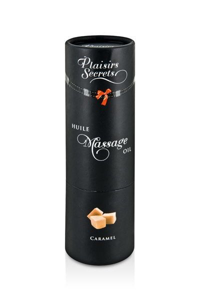 купить Массажное масло Plaisirs Secrets Caramel (59 мл) с афродизиаками, съедобное, подарочная упаковка