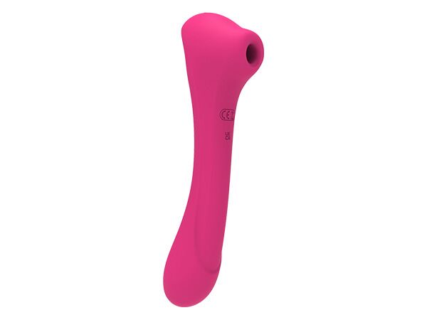 купити Вібратор та вакуумний кліторальний стимулятор 2-в-1 Alive Quiver Magenta Pink оновлена ​​модель