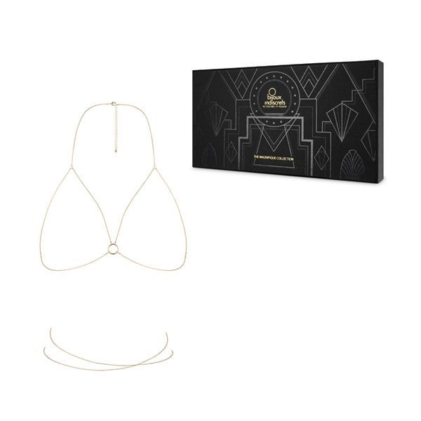 купить Цепочка портупея Bijoux Indiscrets Magnifique Bra Chain - Gold, украшение на тело