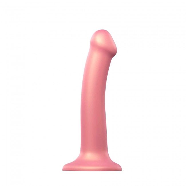 купить Насадка для страпона Strap-On-Me Mono Density Dildo Rose M, диам. 3,3см, однослойный силикон, гибкий