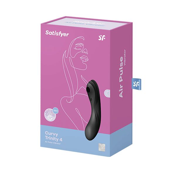 купить Вакуумный стимулятор с вибрацией Satisfyer Curvy Trinity 4 Black