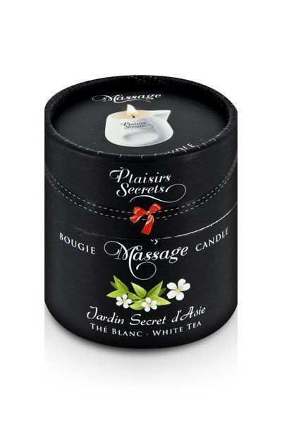 купить Массажная свеча Plaisirs Secrets White Tea (80 мл) подарочная упаковка, керамический сосуд