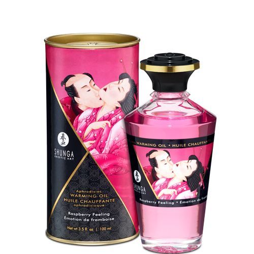 купить Разогревающее масло Shunga Aphrodisiac Warming Oil – Raspberry Feeling (100 мл) без сахара, вкусное