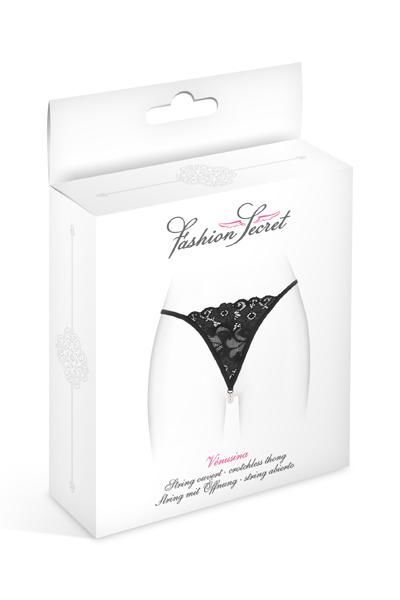 купить Трусики-стринги с жемчужной ниткой Fashion Secret VENUSINA Black
