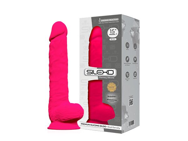 купить Фаллоимитатор SilexD Kingston Pink (MODEL 15in), двухслойный, силикон+Silexpan, диаметр 7 см