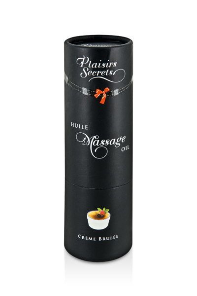купить Массажное масло Plaisirs Secrets Creme Brulee (59 мл) с афродизиаками съедобное, подарочная упаковка