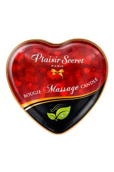купить Массажная свеча сердечко Plaisirs Secrets Natural (35 мл)