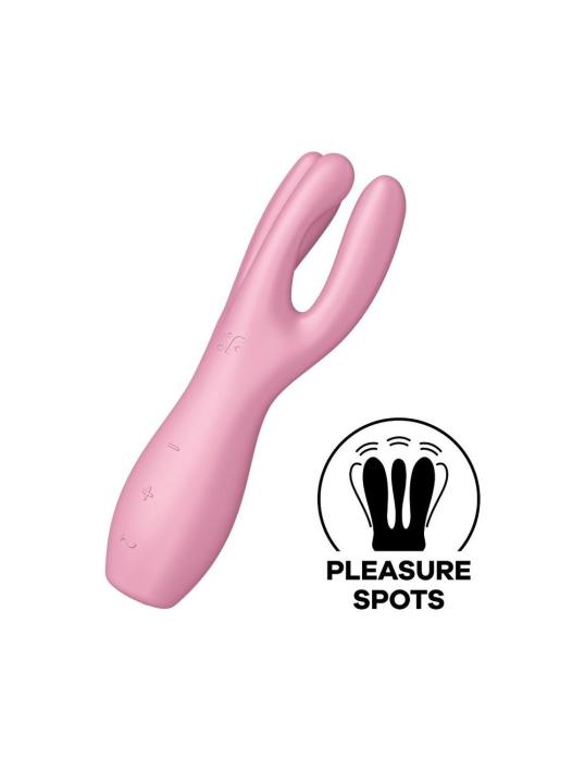 купить Клиторальный вибратор Satisfyer Threesome 3 Pink с тремя пальчиками