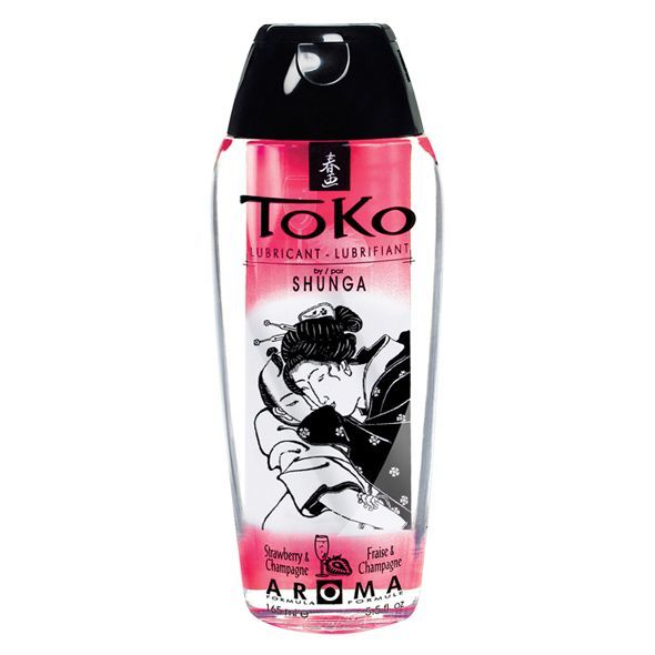 купить Лубрикант на водной основе Shunga Toko AROMA - Sparkling Strawberry Wine (165 мл), не содержит сахар