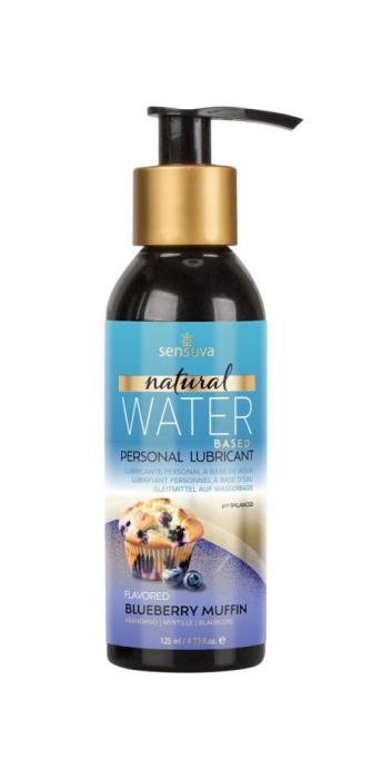 Мастило на водній основі Sensuva Natural Water-Based Blueberry Muffin 125мл без гліцерину та парабенів