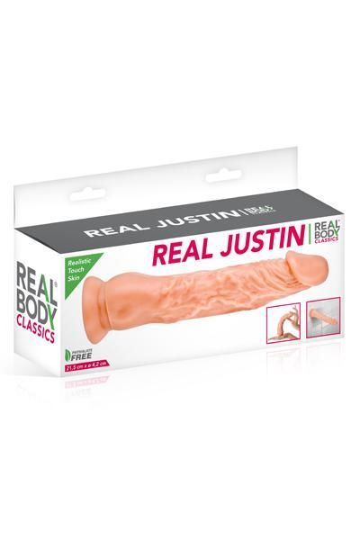 купить Фаллоимитатор Real Body - Real Justin Flesh, TPE, диаметр 4,2см