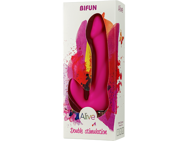 купити Вібратор вагінально-кліторальний Alive Bifun, фалоімітатор зі стимулятором клітора