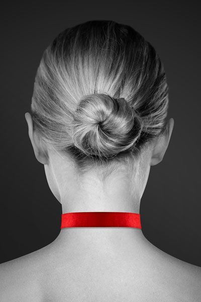 купить Чокер с замочком-сердечком Bijoux Pour Toi - HEART LOCK Red, экокожа