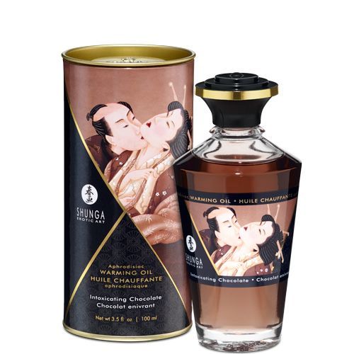 купить Разогревающее масло Shunga Aphrodisiac Warming Oil – Intoxicating Chocolate (100 мл) без сахара