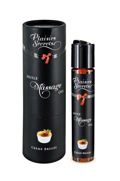 купить Массажное масло Plaisirs Secrets Creme Brulee (59 мл) с афродизиаками съедобное, подарочная упаковка