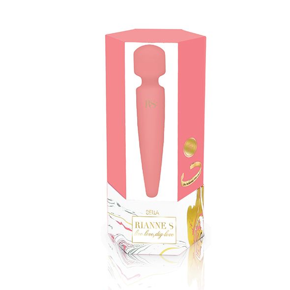 купить Вибромассажер Rianne S: Bella Mini Wand Coral, 10 режимов работы, медицинский силикон