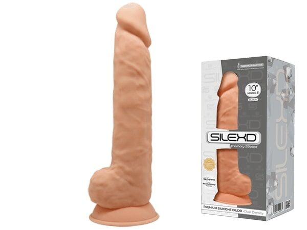 купить Фаллоимитатор реалистичный SilexD Arnold Flesh (MODEL 5 size 10in), двухслойный, силикон+Silexpan, д