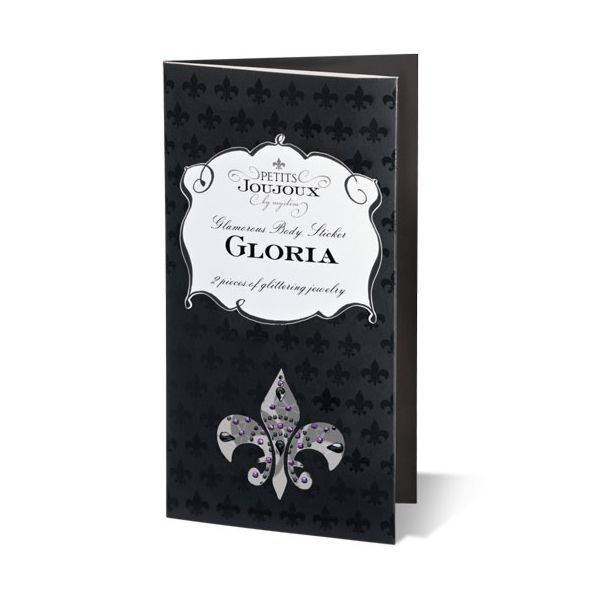 купить Пэстис из кристаллов Petits Joujoux Gloria set of 2 - Black/Pink, украшение на грудь