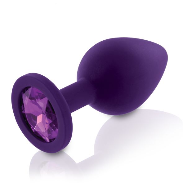 купить Набор анальных пробок с кристаллом Rianne S: Booty Plug Set Purple, диаметр 2,7см, 3,5см, 4,1см