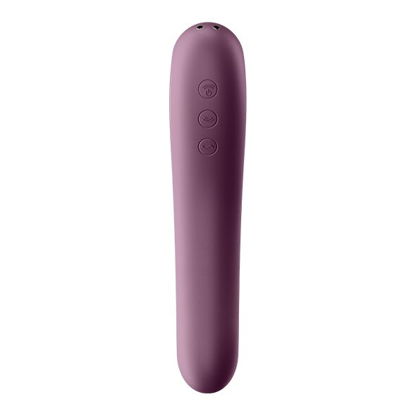 купить Вакуумный стимулятор с вибрацией Satisfyer Dual Kiss Wine Red